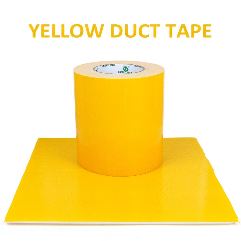 BOMEI PACK 6inch Wide Yellow Duct Tape, Heavy Duty Strong Waterproof Industrial Color Duct Tape 9.0mil x 6inch x 60yds for Crafts, Home Improvement, Repairs, & Projects - Image 4